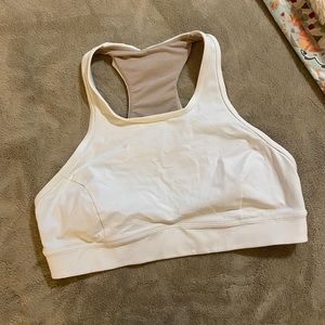 Lululemon White High-Neck Sports Bra Size 10